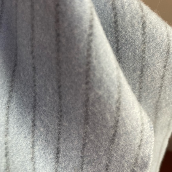 Burberry Scarf Baby Blue Nova Check Reversible Wool Made in Scotland GUC - Picture 13 of 16